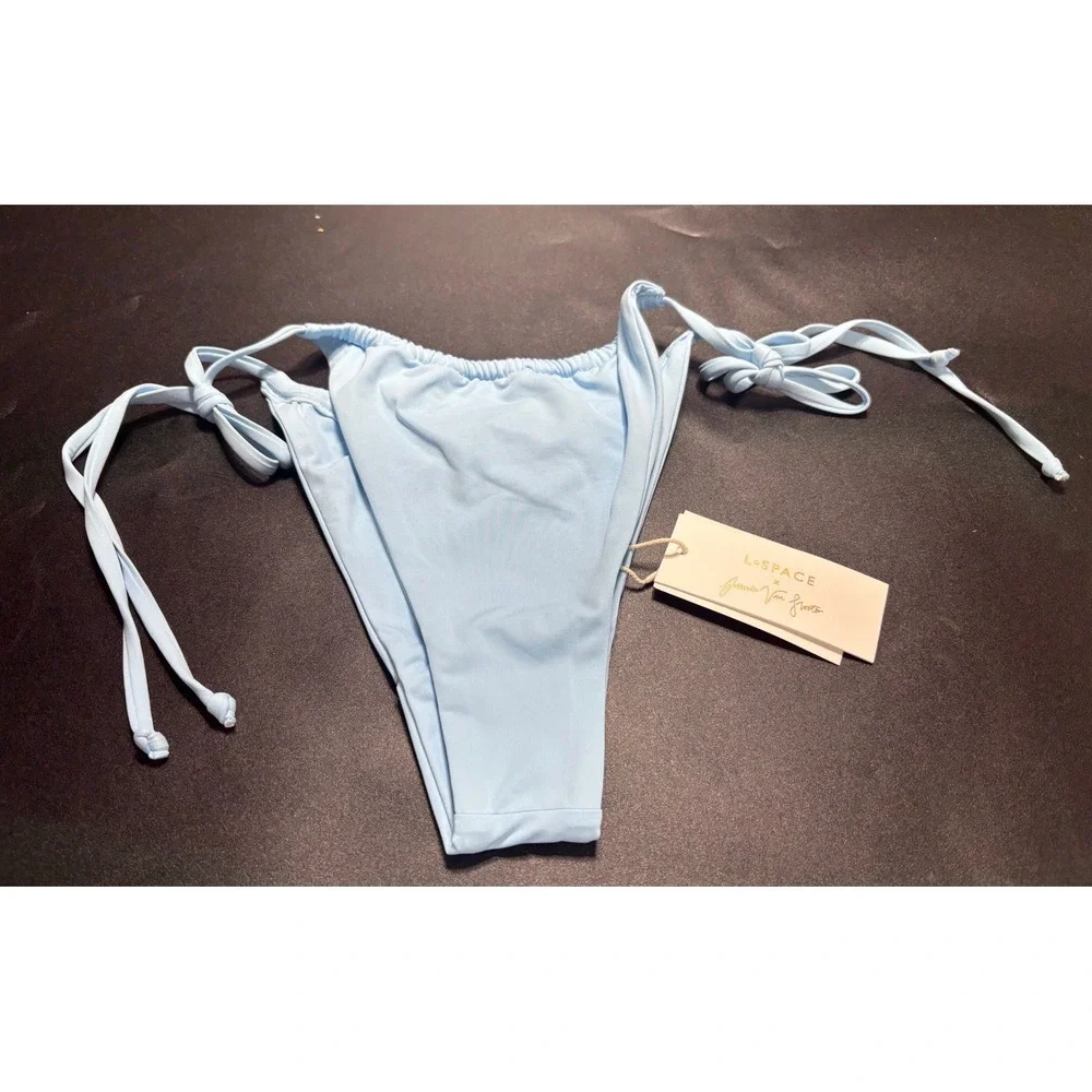 L*Space Robyn Bottom Tanga Sky Blue Bikini Swim Bottom LSROG24 Mens X-Large NEW